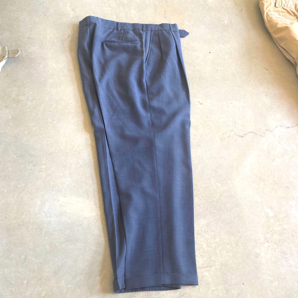Wimbledon dark gray fine poly Dress Pants 34 waist 30 length no